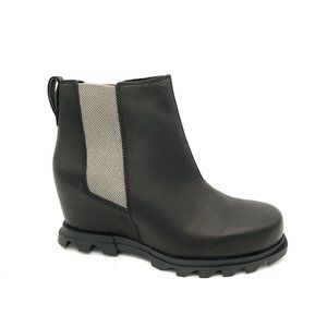 NEW Sorel Joan Of Arctic III Chelsea Wedge Boot Black Women's 8.5 MSRP $200